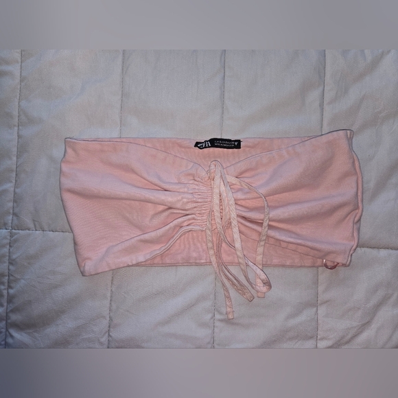 ZARA Pink Tube Top Size S - Picture 1 of 5